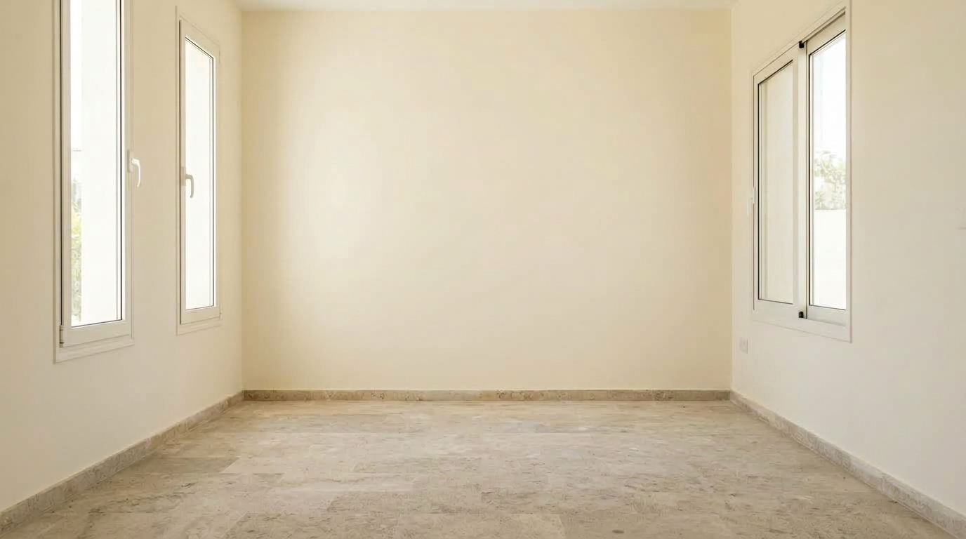 Freshly painted villa interior in North Cyprus